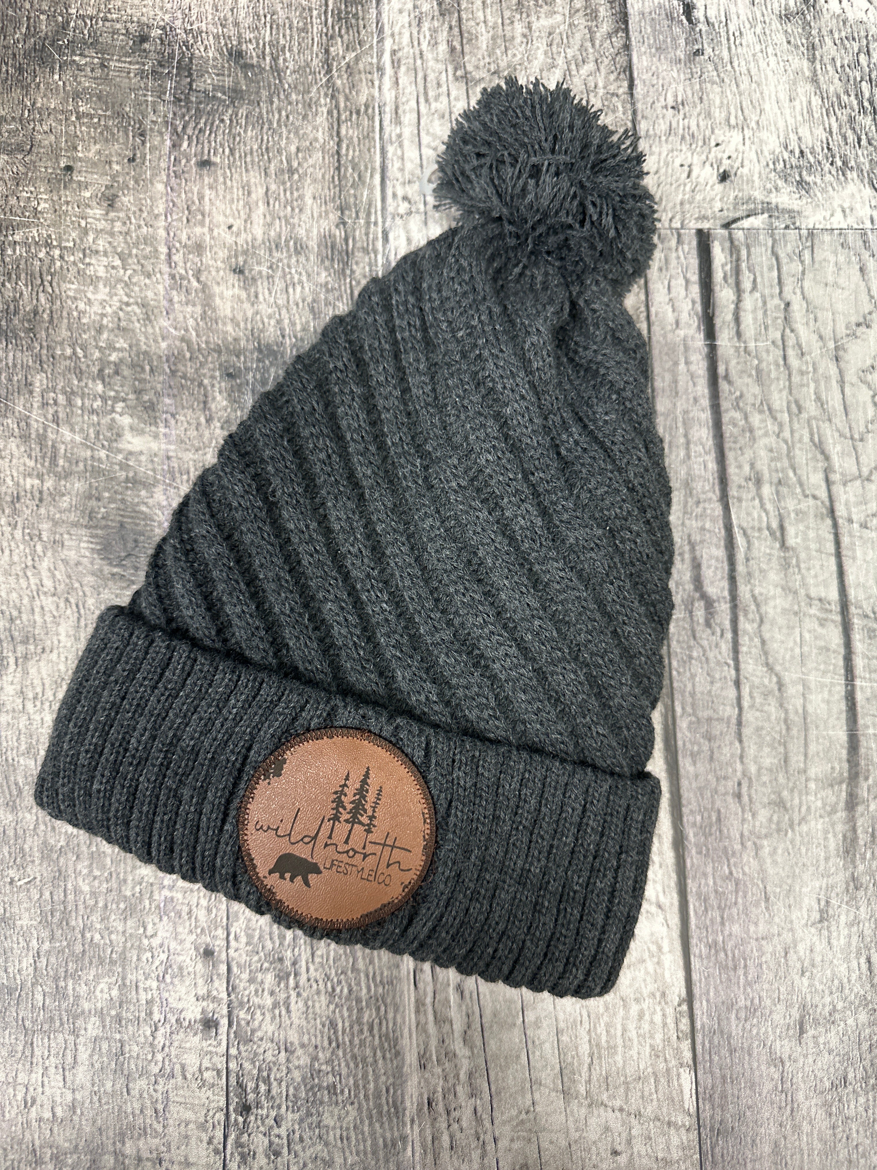 Wild North Jacquard Stripe Silk Lined Pom Toque