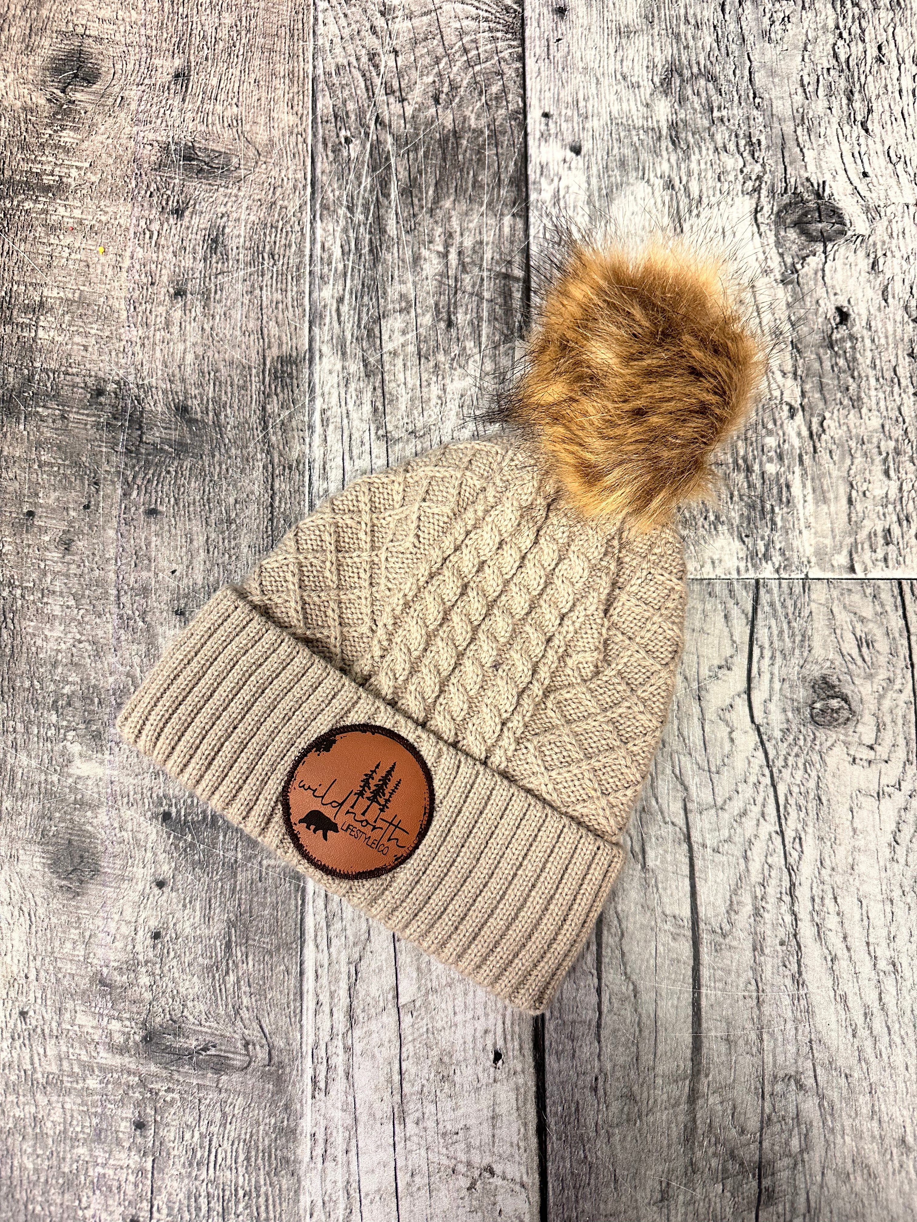 Wild North Jacquard Cable Knit Toque - Satin Lined!
