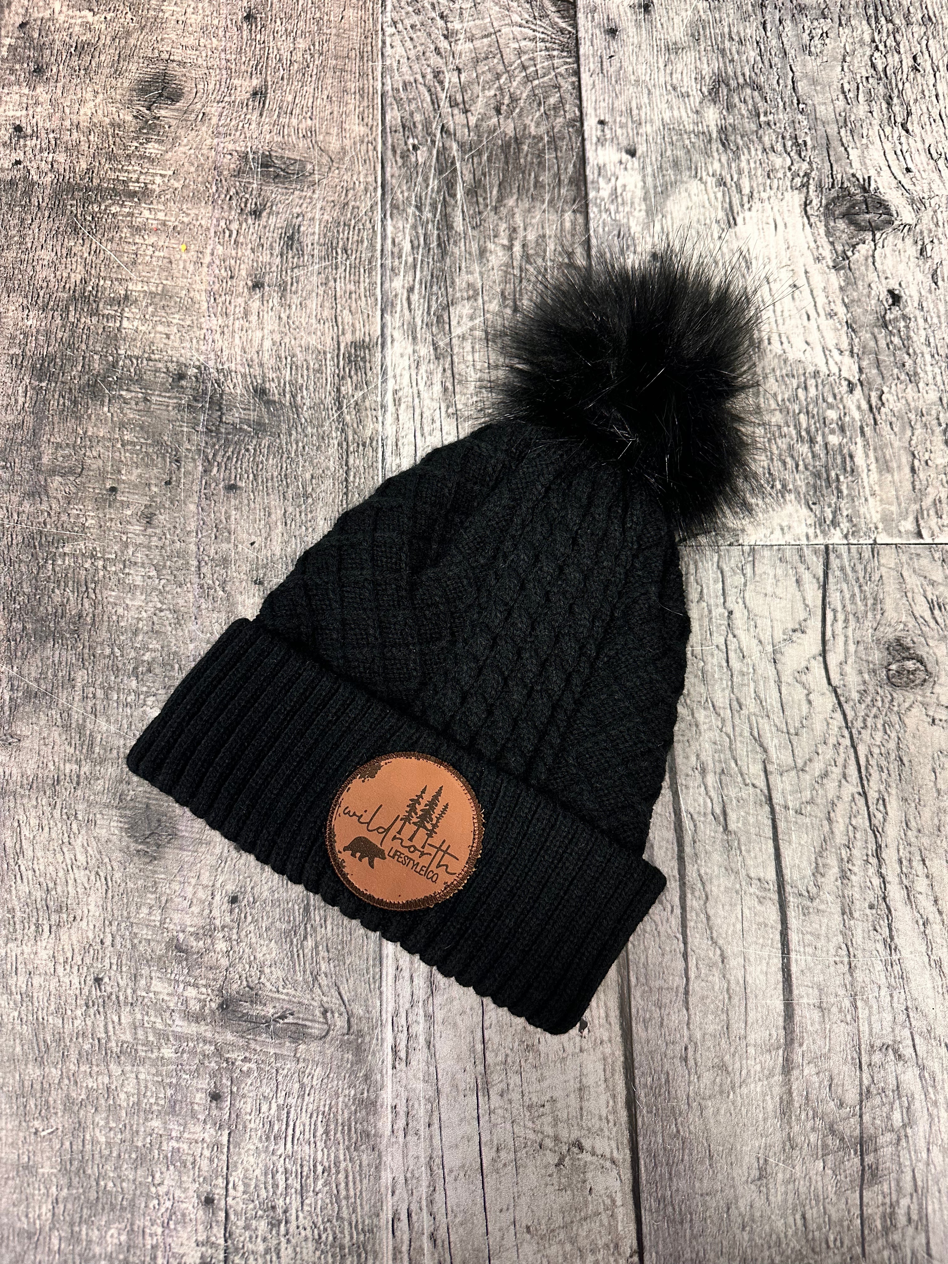 Wild North Jacquard Cable Knit Toque - Satin Lined!