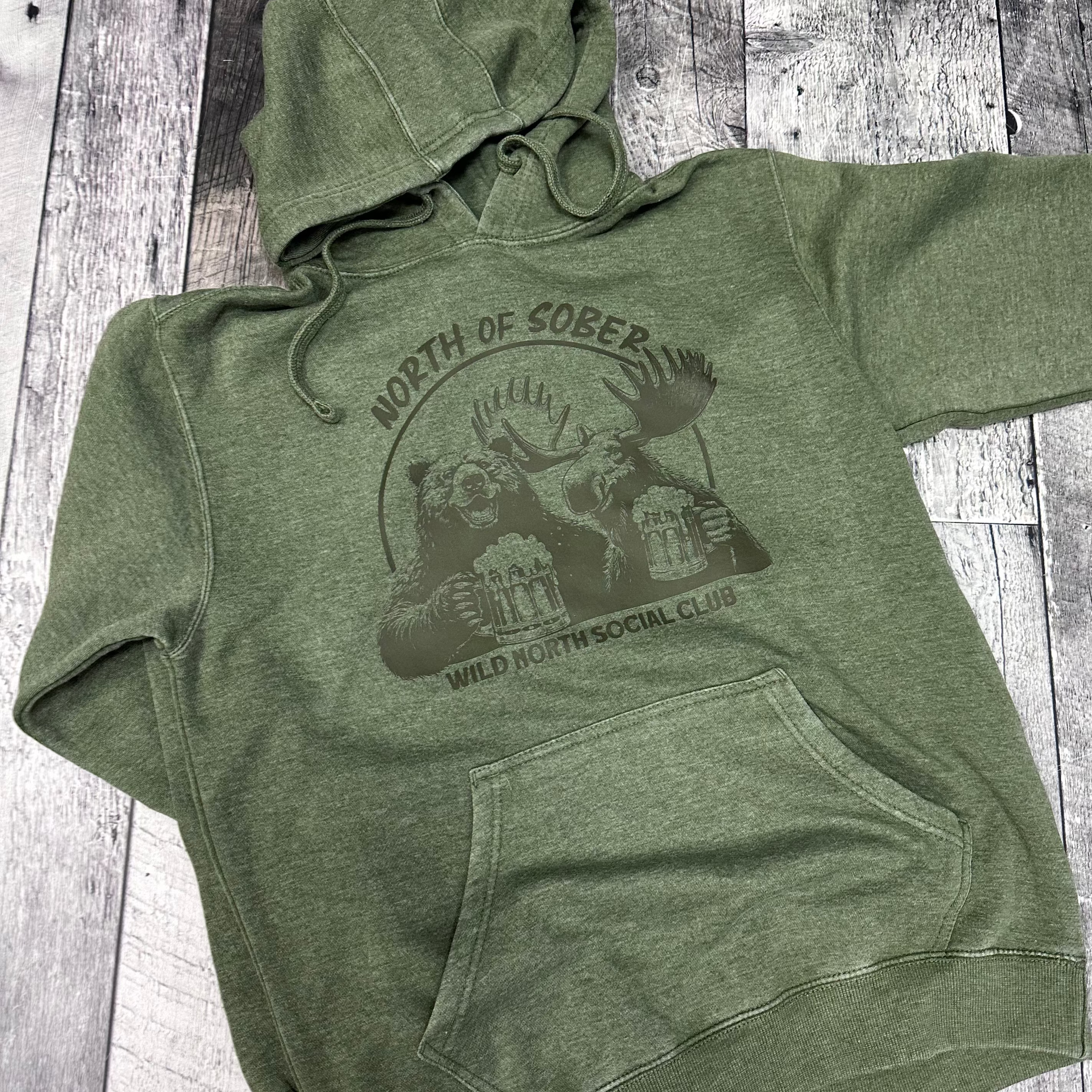 North of Sober Unisex Pigment Dye Hoodie