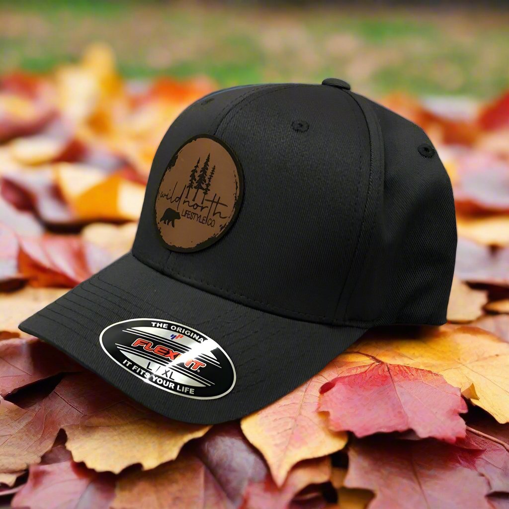 Leather Patch Flexfit Fitted Cap