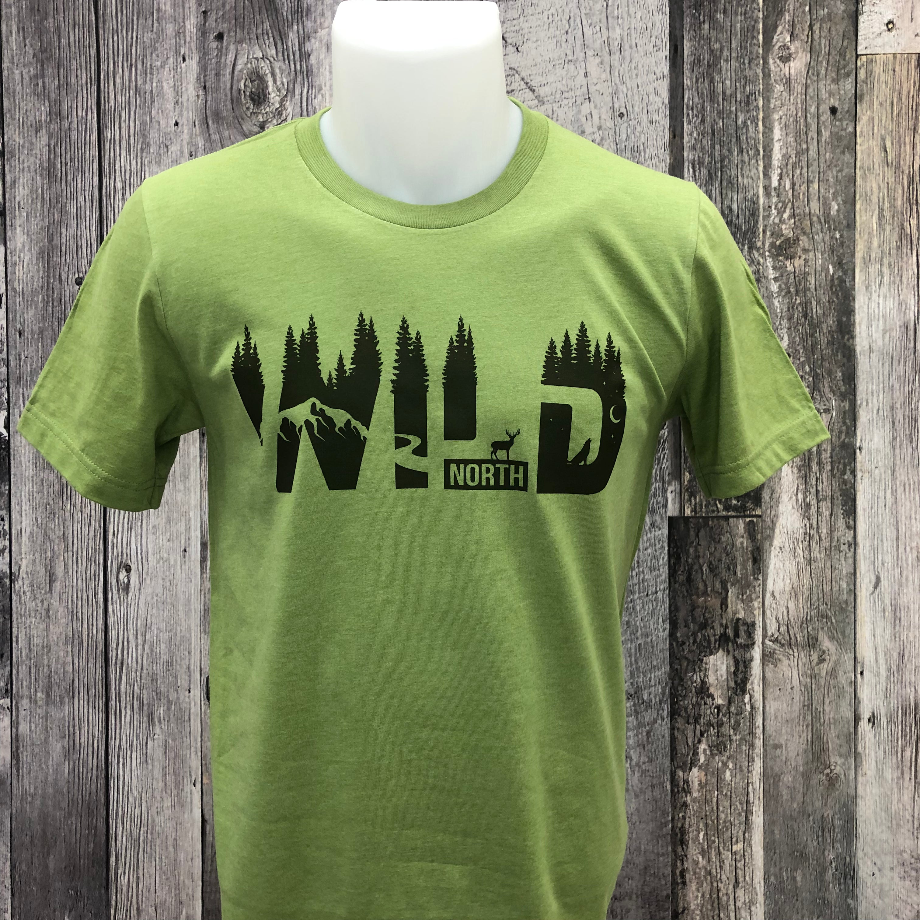 WILD North Treeline Unisex Tshirt - Summer Green