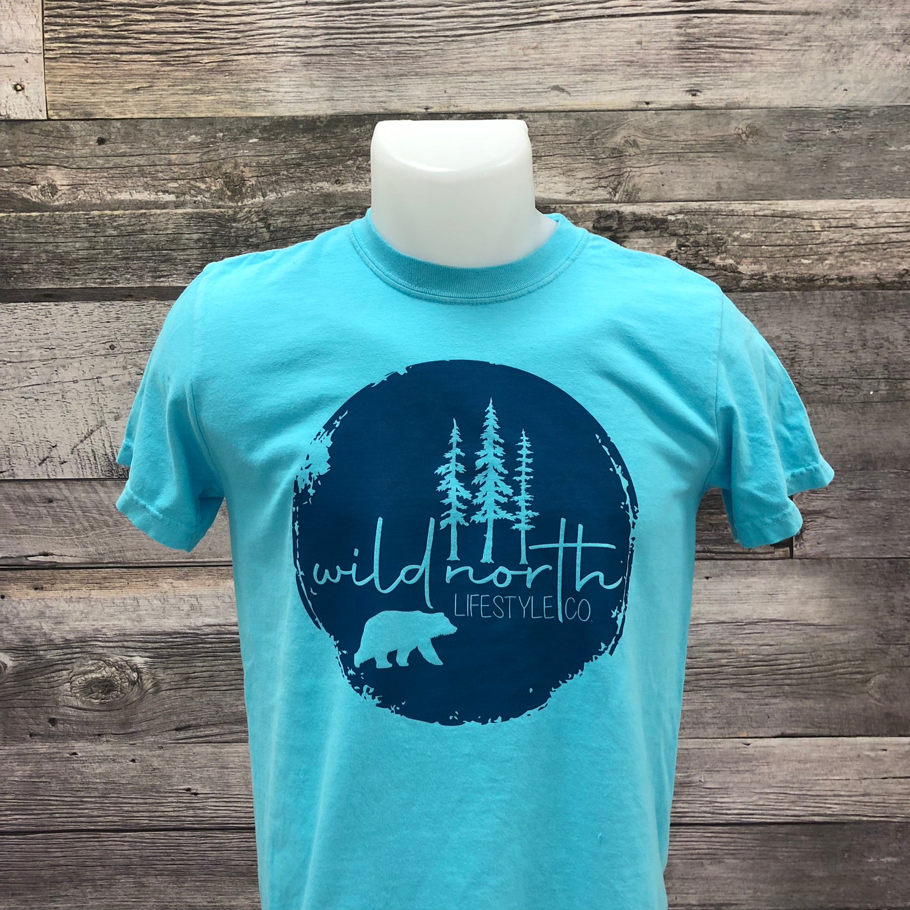 Wild North Unisex Pigment Dye Tshirt - Ice Blue