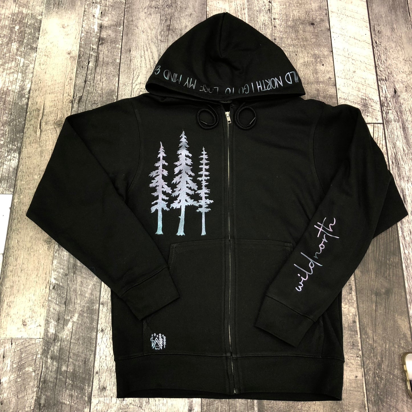 Into the Wild North Unisex Zip Hoodie - Black