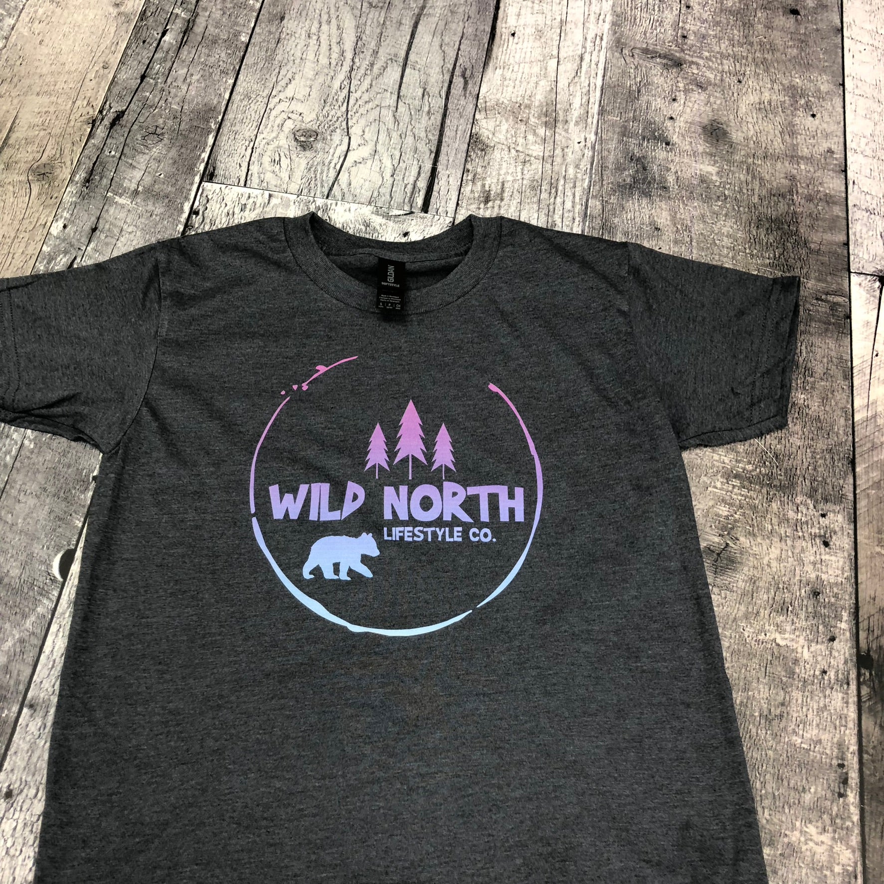 Wild North Youth Original Tshirt - Dark Heather Grey