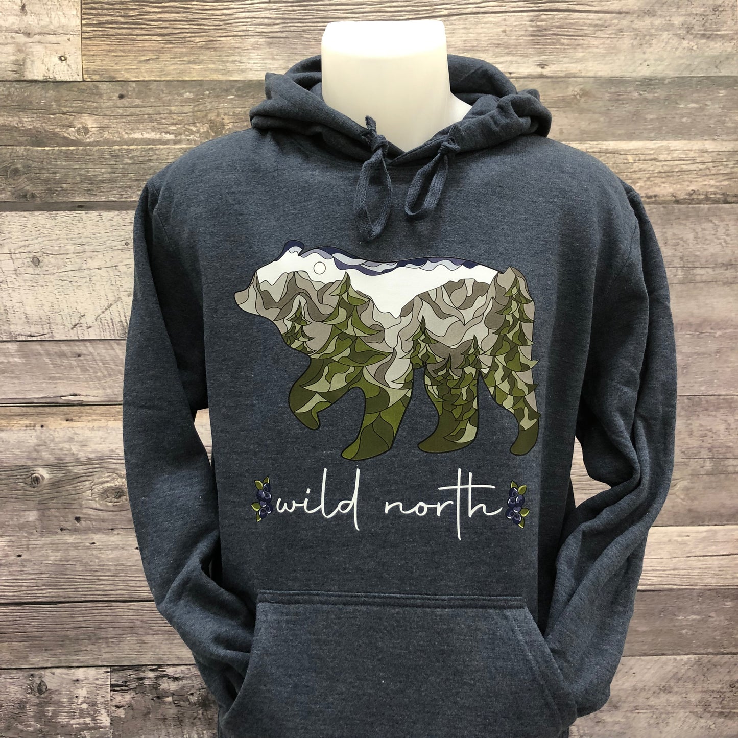 Blueberry Bear Hoodie UNISEX - Heather Navy