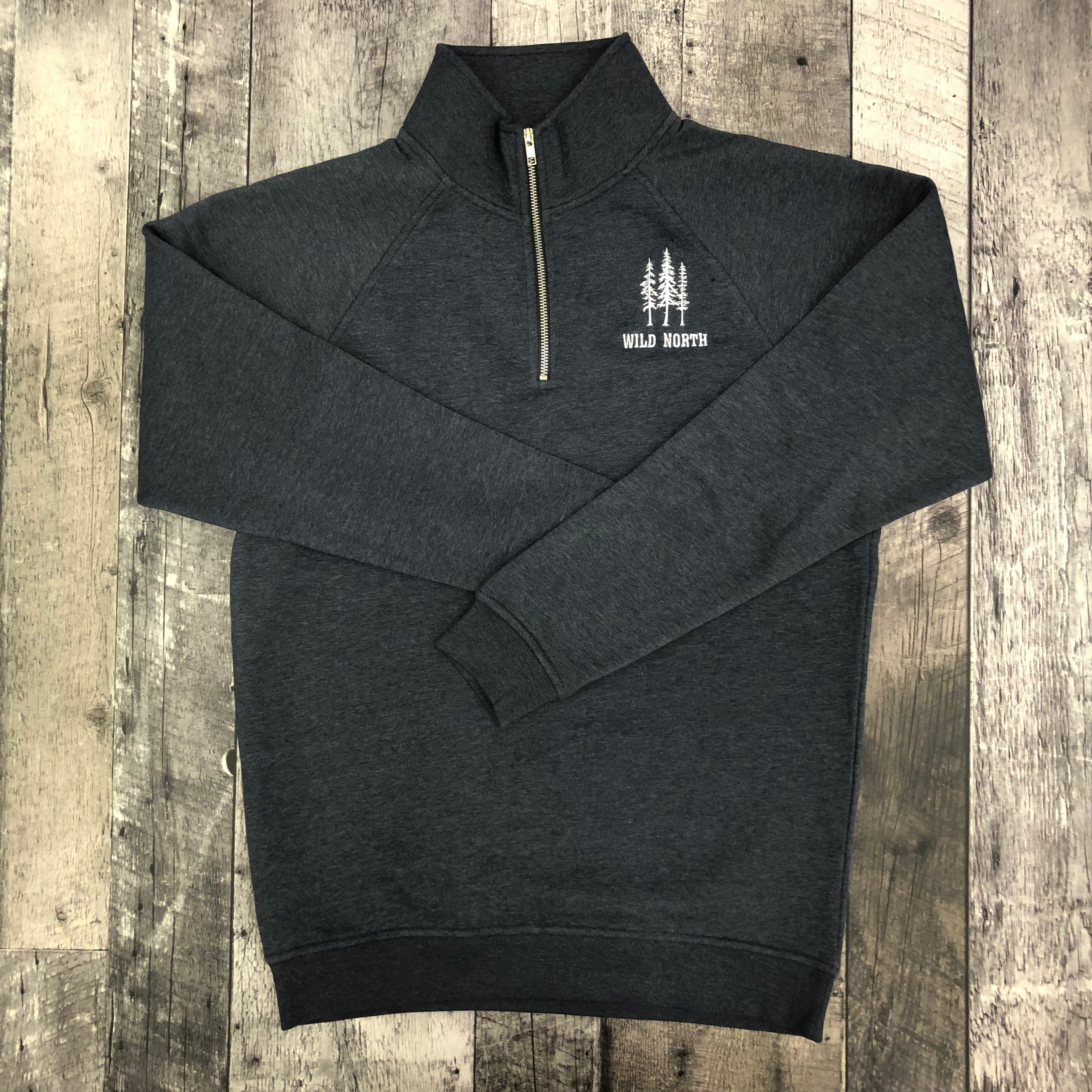 Wild North 1/4 Zip Pullover - Unisex - Heather Navy