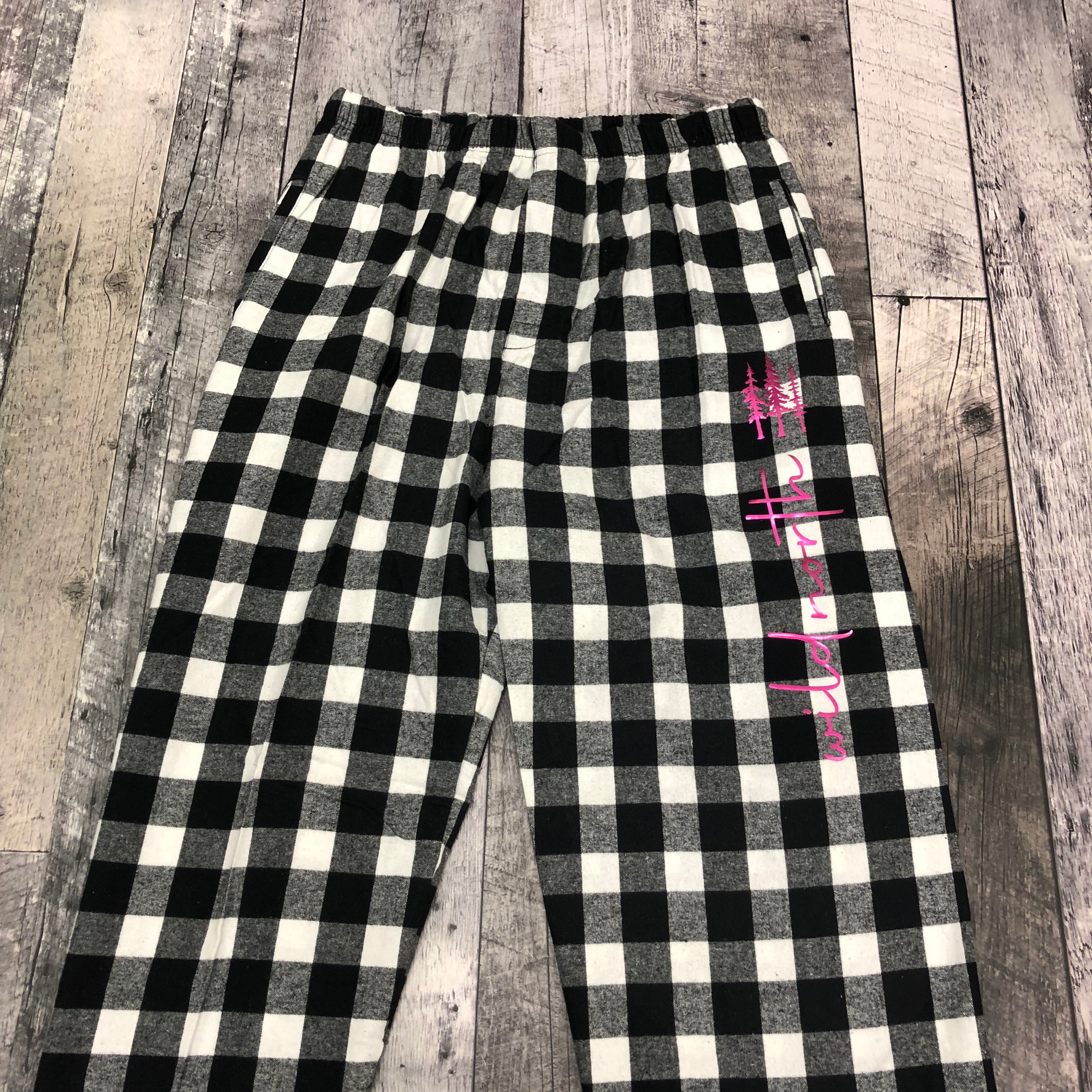 Lumberjack Pajama Pants UNISEX - White/Black