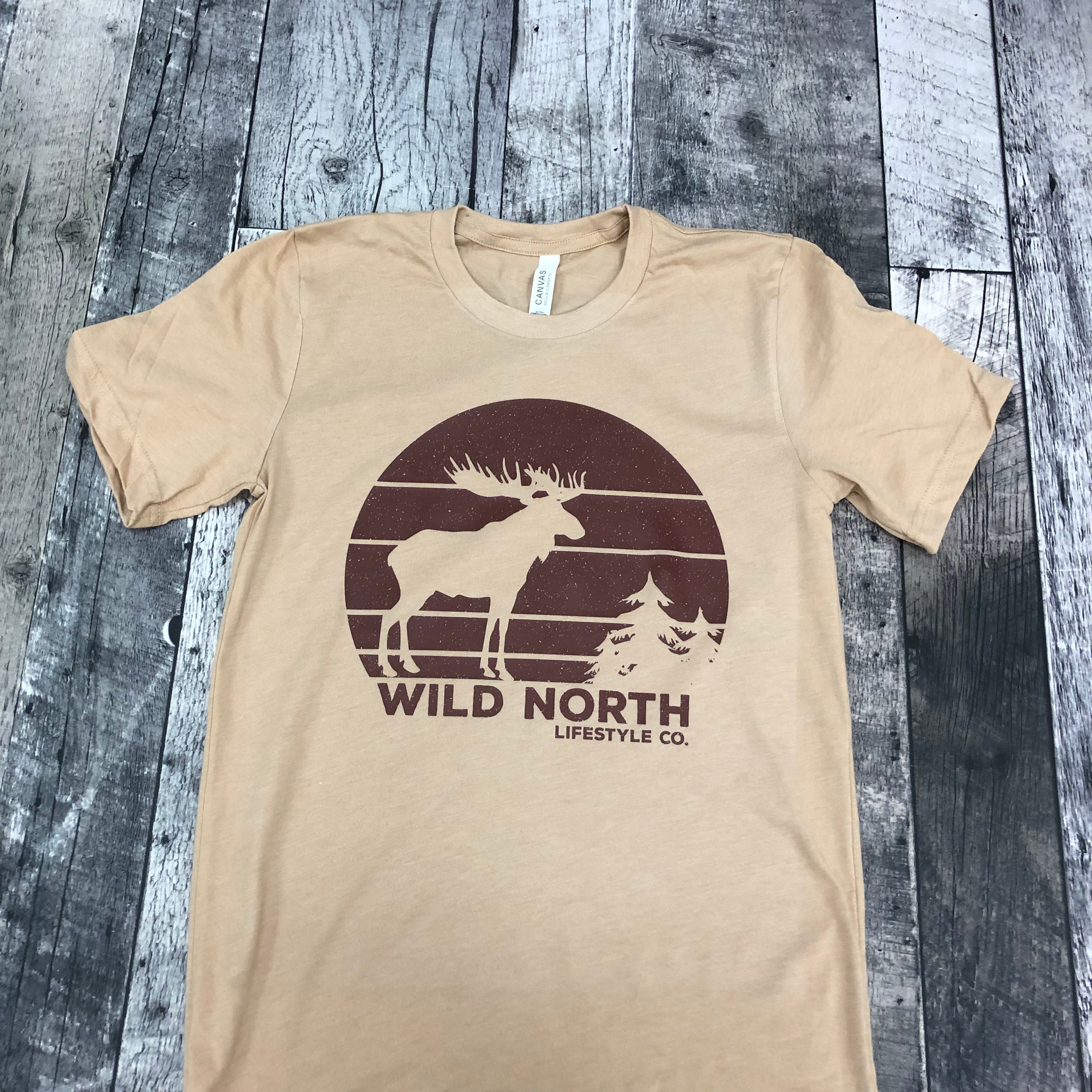 Moose Tree Unisex Tshirt - Sand