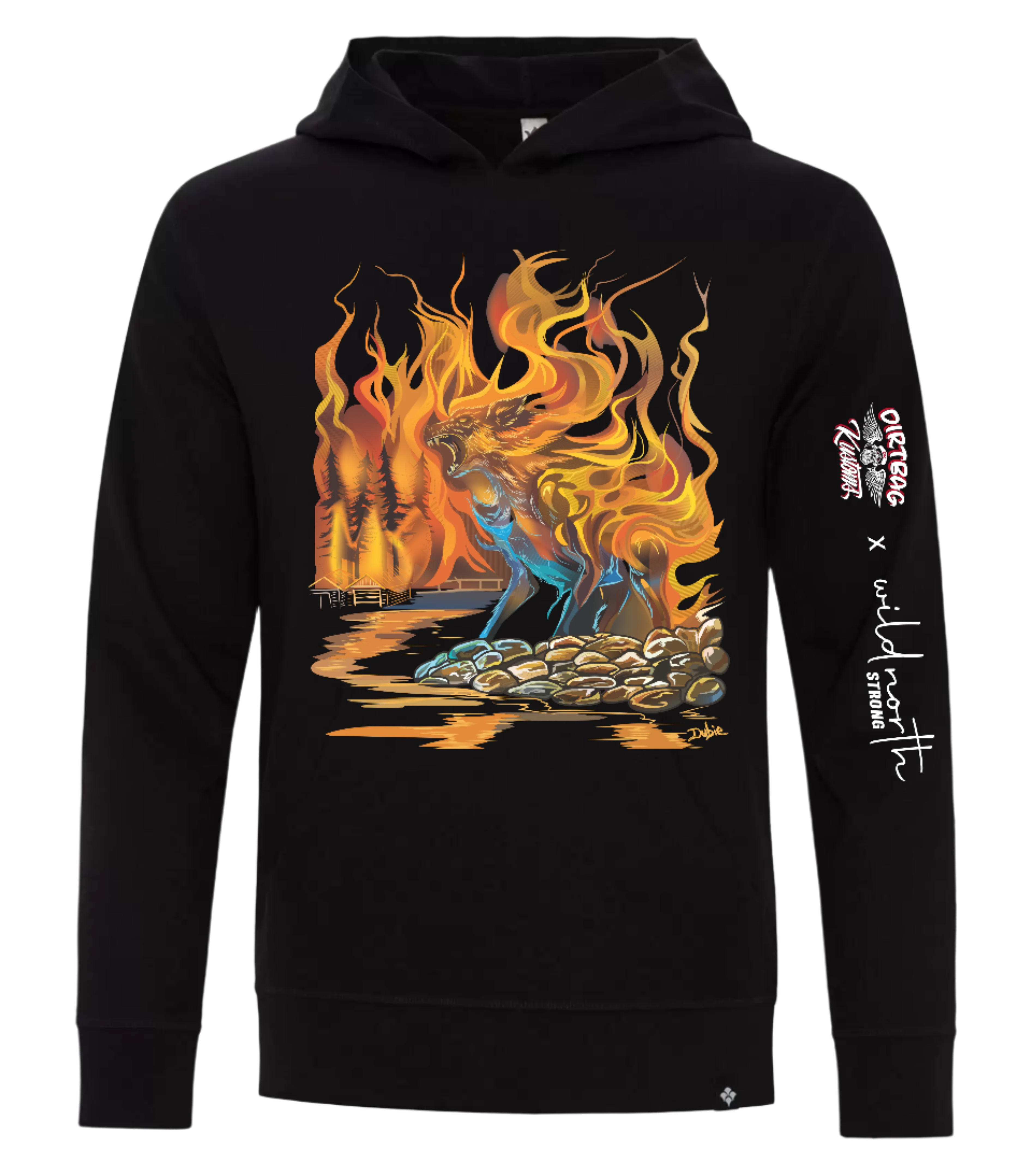 Wild North Strong x Dirtbag Kustoms - UNISEX HOODIE (Front Logo)