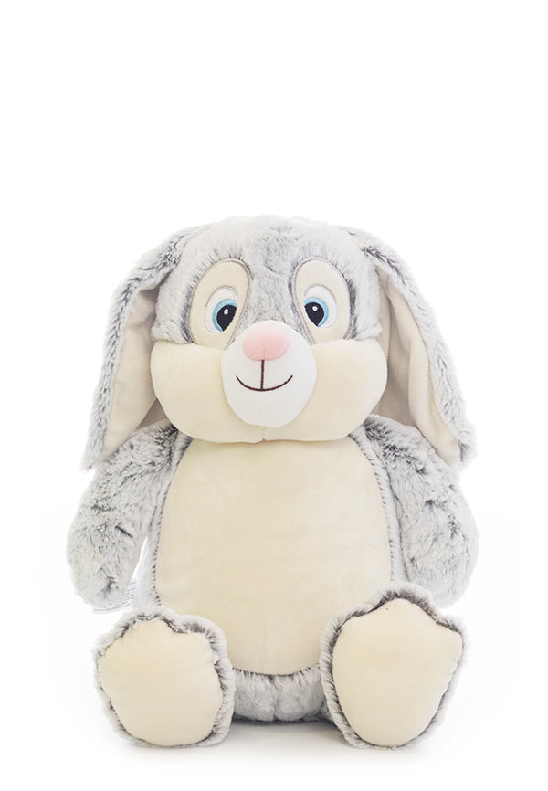 Personalized Stuffed Animal - Grey Bunny