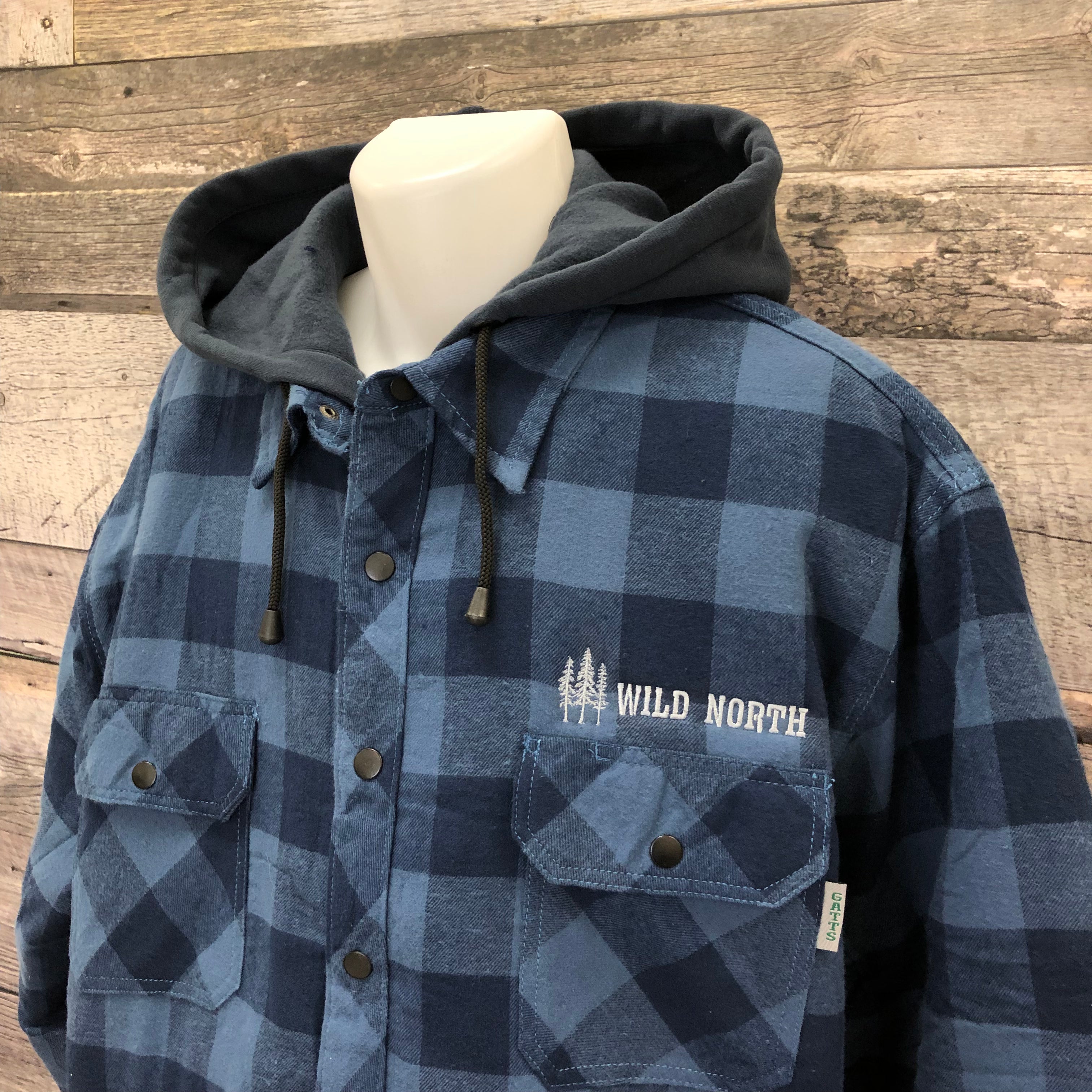 Wild North Unisex Hooded Plaid Quilted Jacket