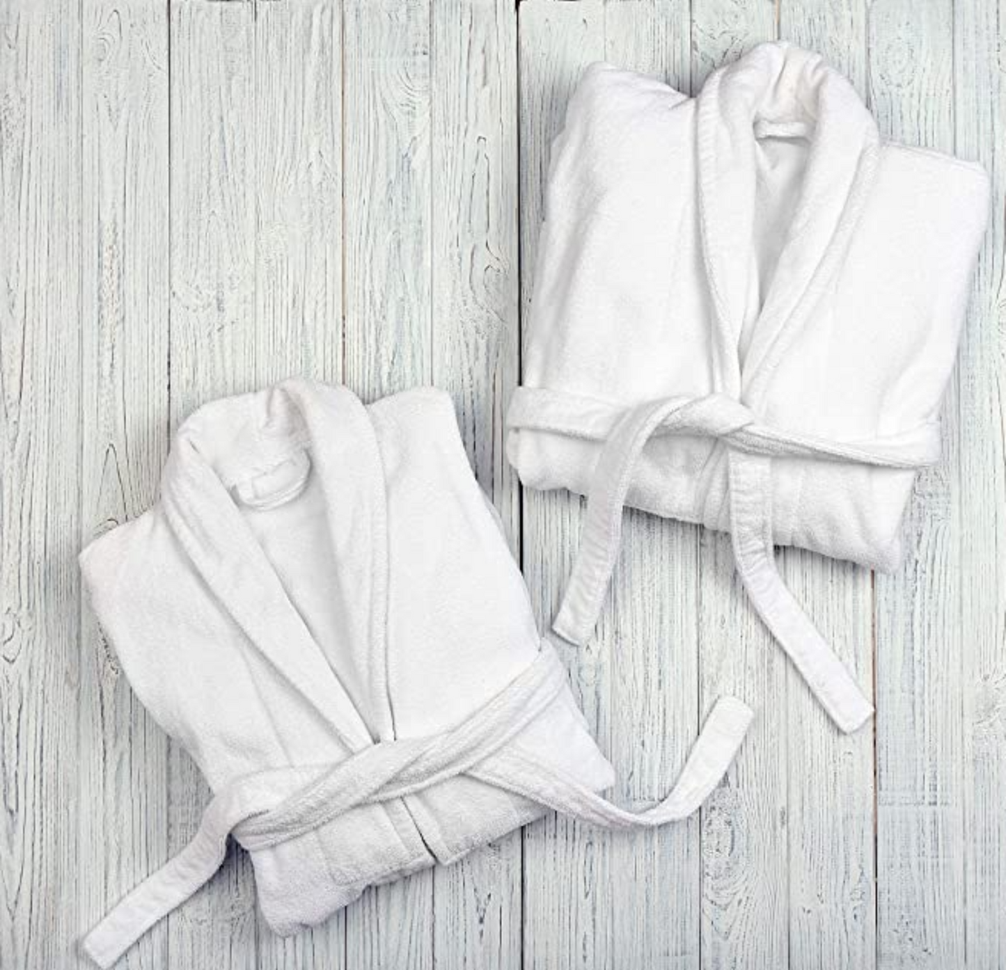 Terry Bathrobe 100% Cotton Shawl Collar Unisex