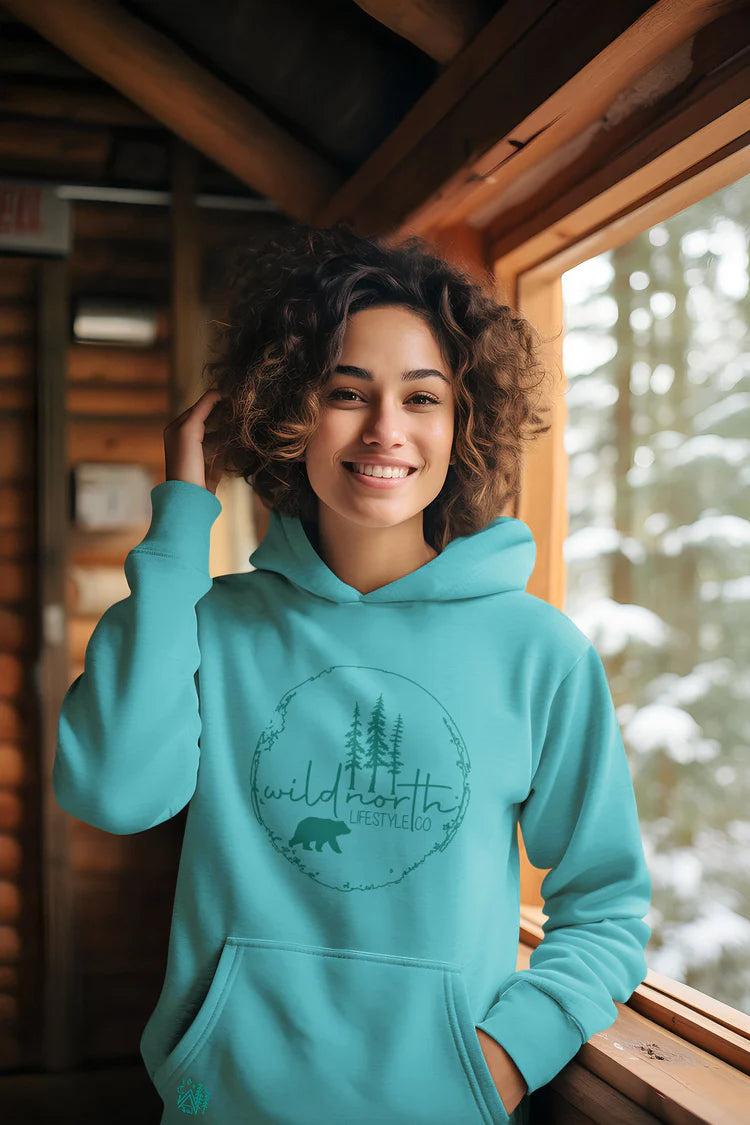 Classic Logo Outline UNISEX Hoodie - Teal