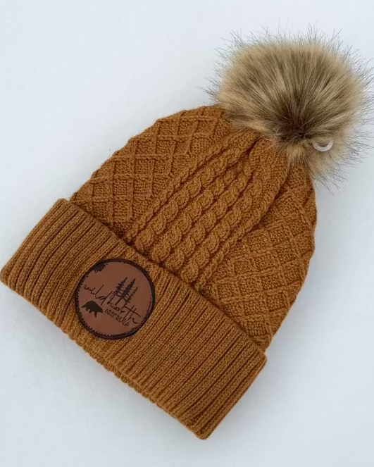 Wild North Jacquard Cable Knit Toque - Satin Lined!
