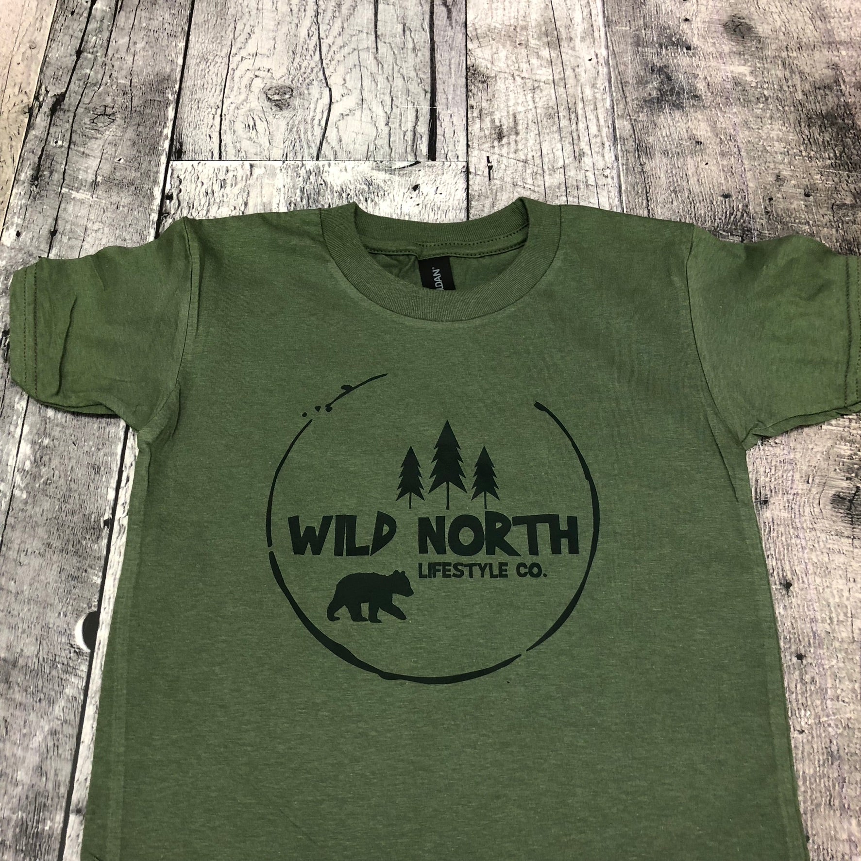 Wild North Youth Original Tshirt - Military Green