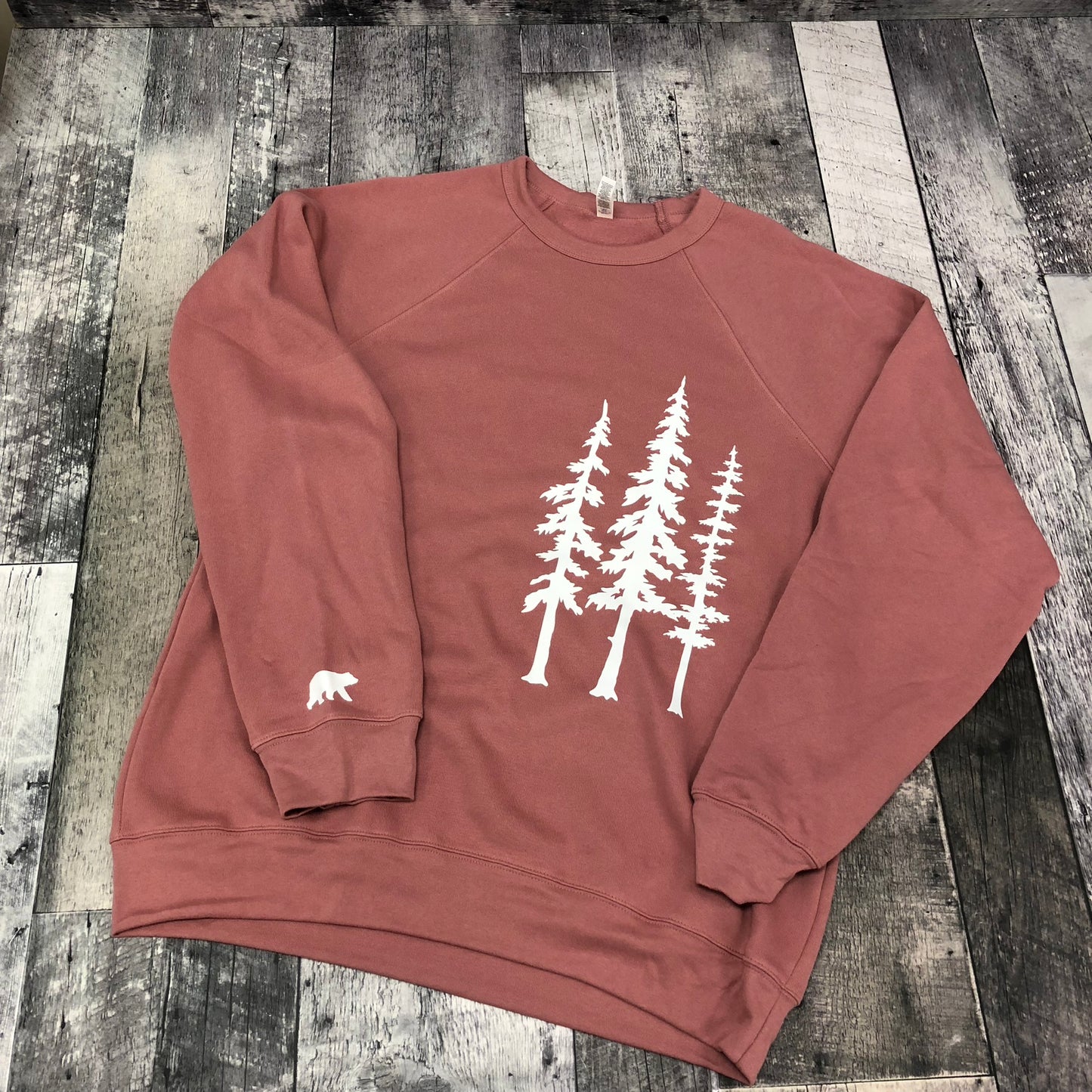 Wild North Unisex TRIO Tree Crewneck Sweatshirt - Mauve