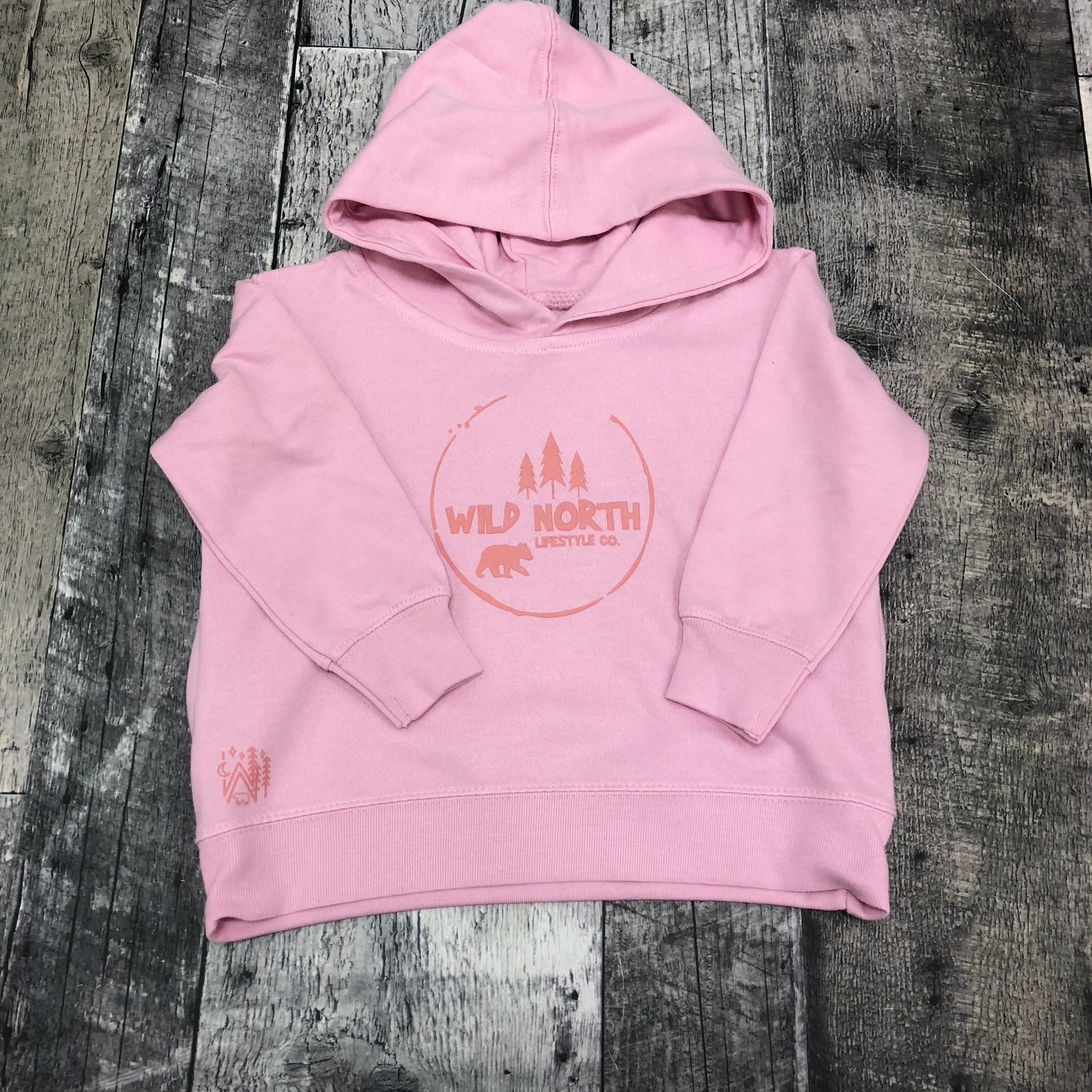 Wild North Toddler Hooded Sweatshirt - Pink Blossoms