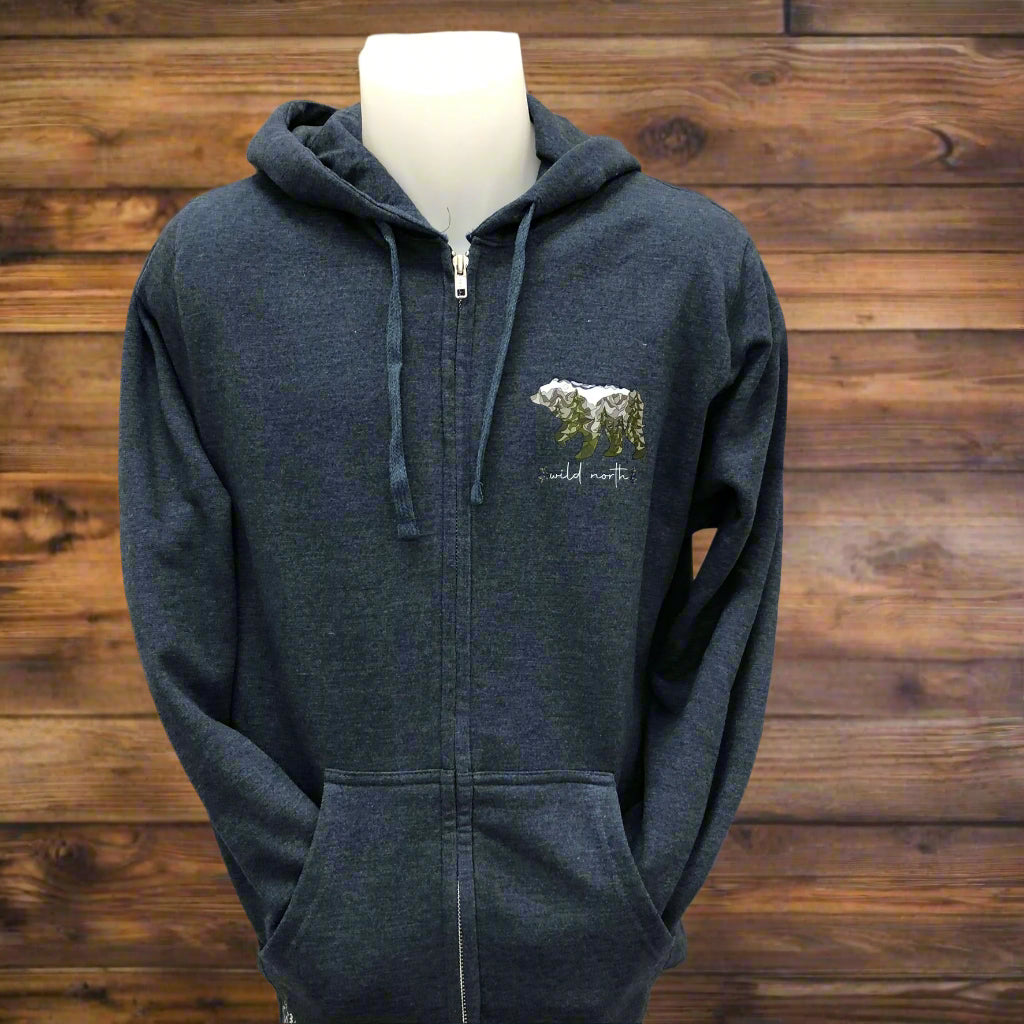 Blueberry Bear Zip Up Hoodie