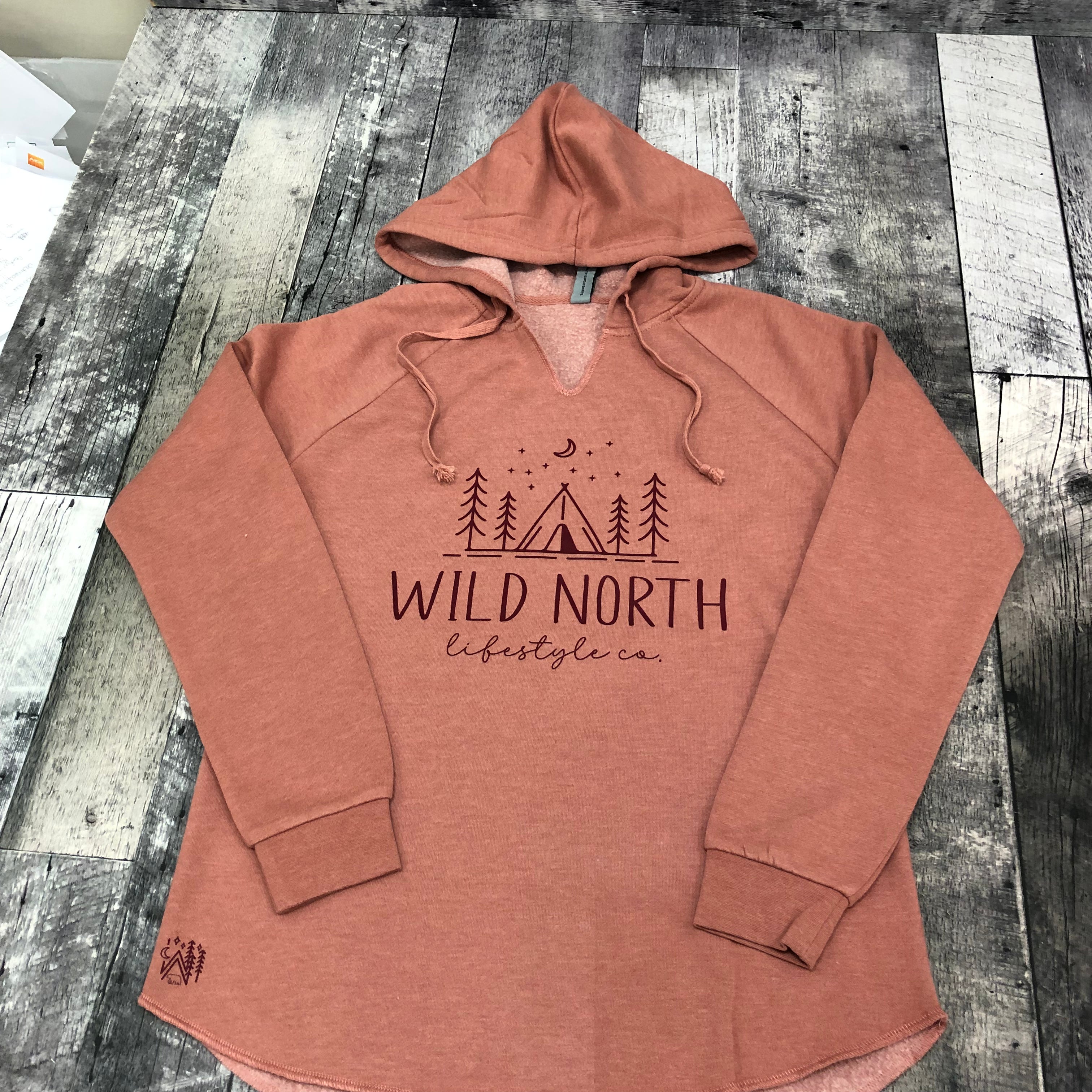 Camp Tent WOMEN'S Relaxed Hoodie - Dusty Rose