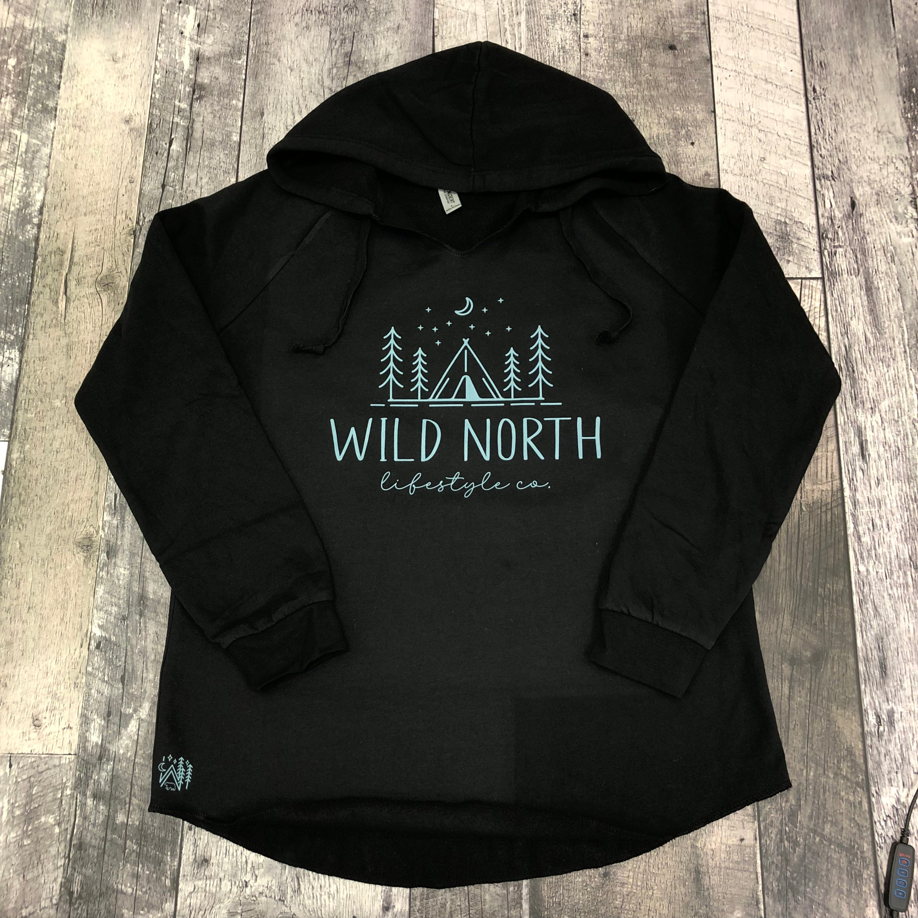 Wild North Tenting Ladies Hoodie - Black