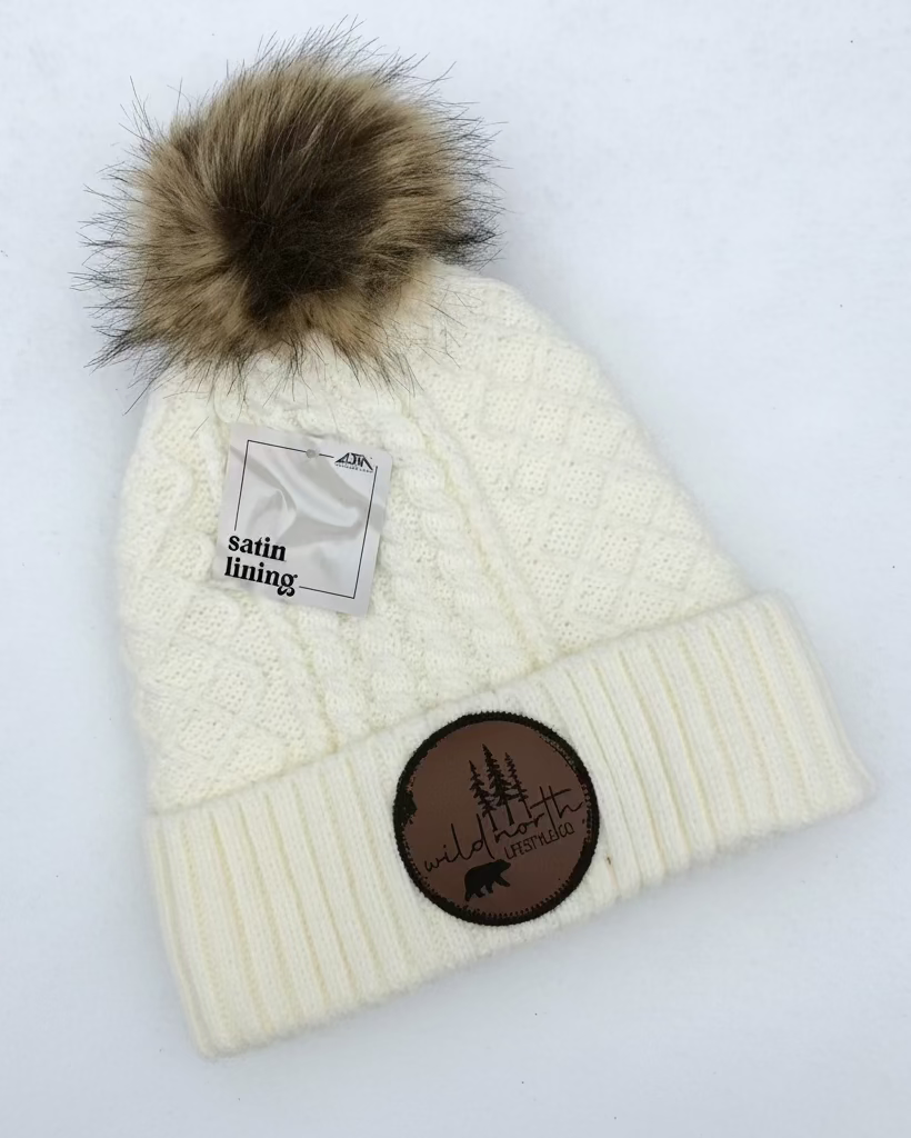 Wild North Jacquard Cable Knit Toque - Satin Lined!