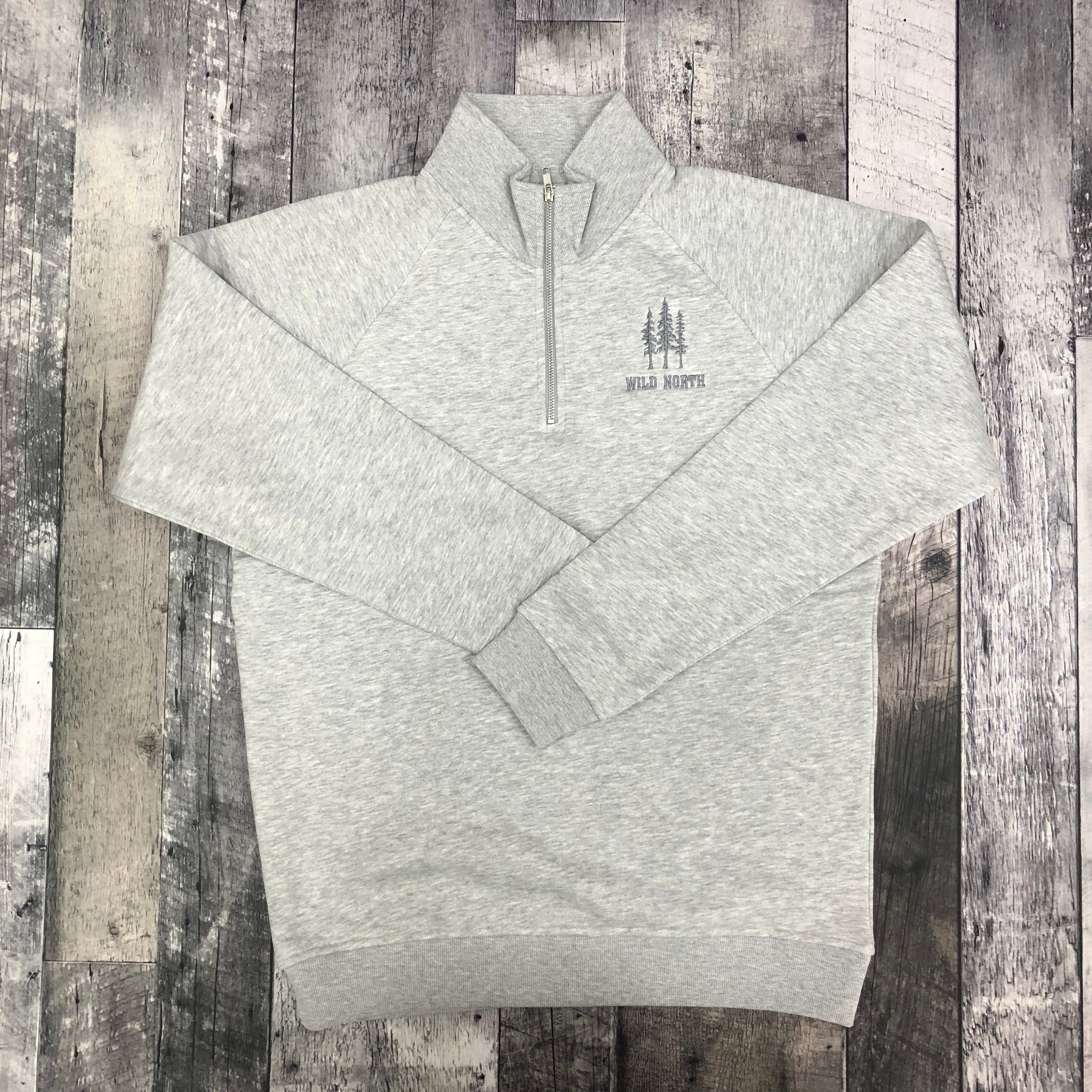 Wild North UNISEX 1/4 Zip Pullover - Athletic Grey