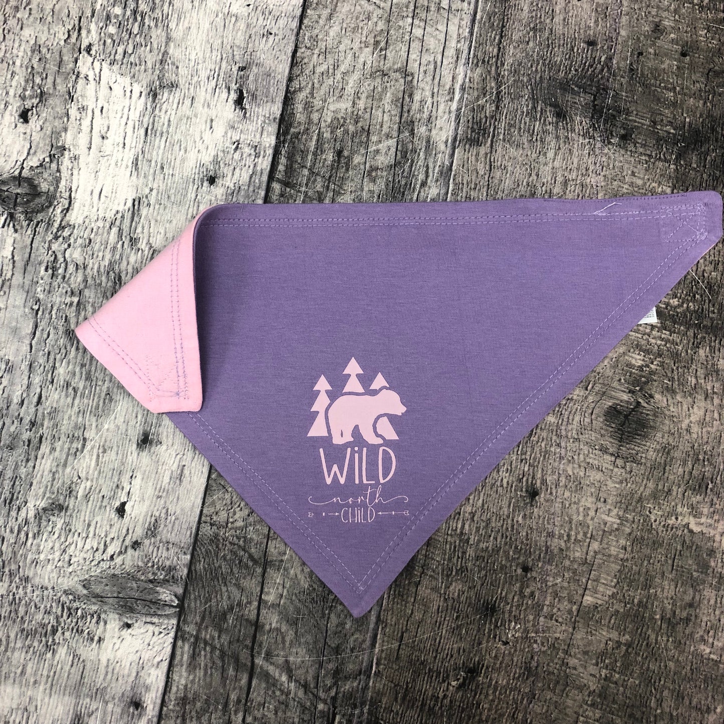 Wild North Child Bandana Bib - Lavender/Pink