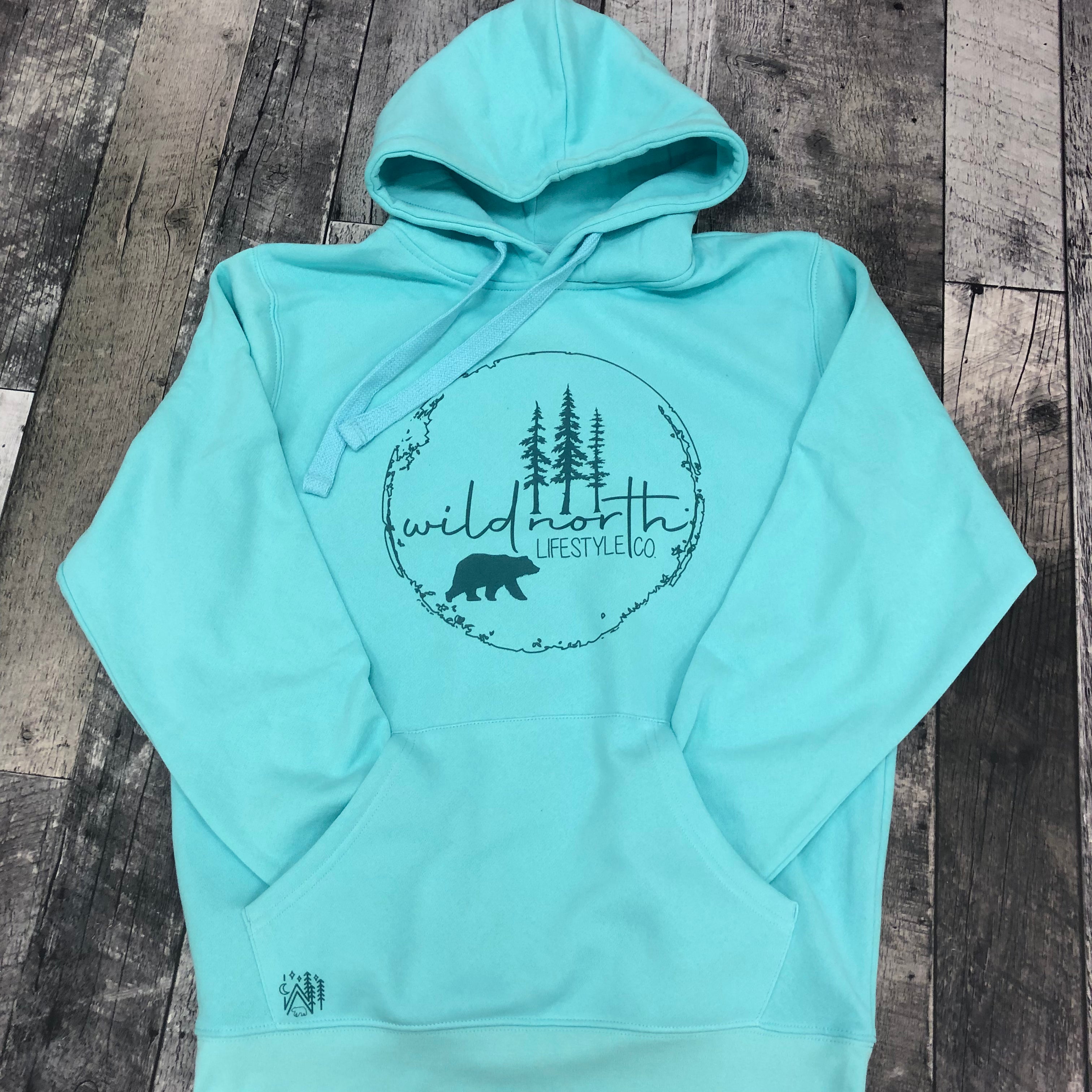 Classic Logo Outline UNISEX Hoodie - Teal