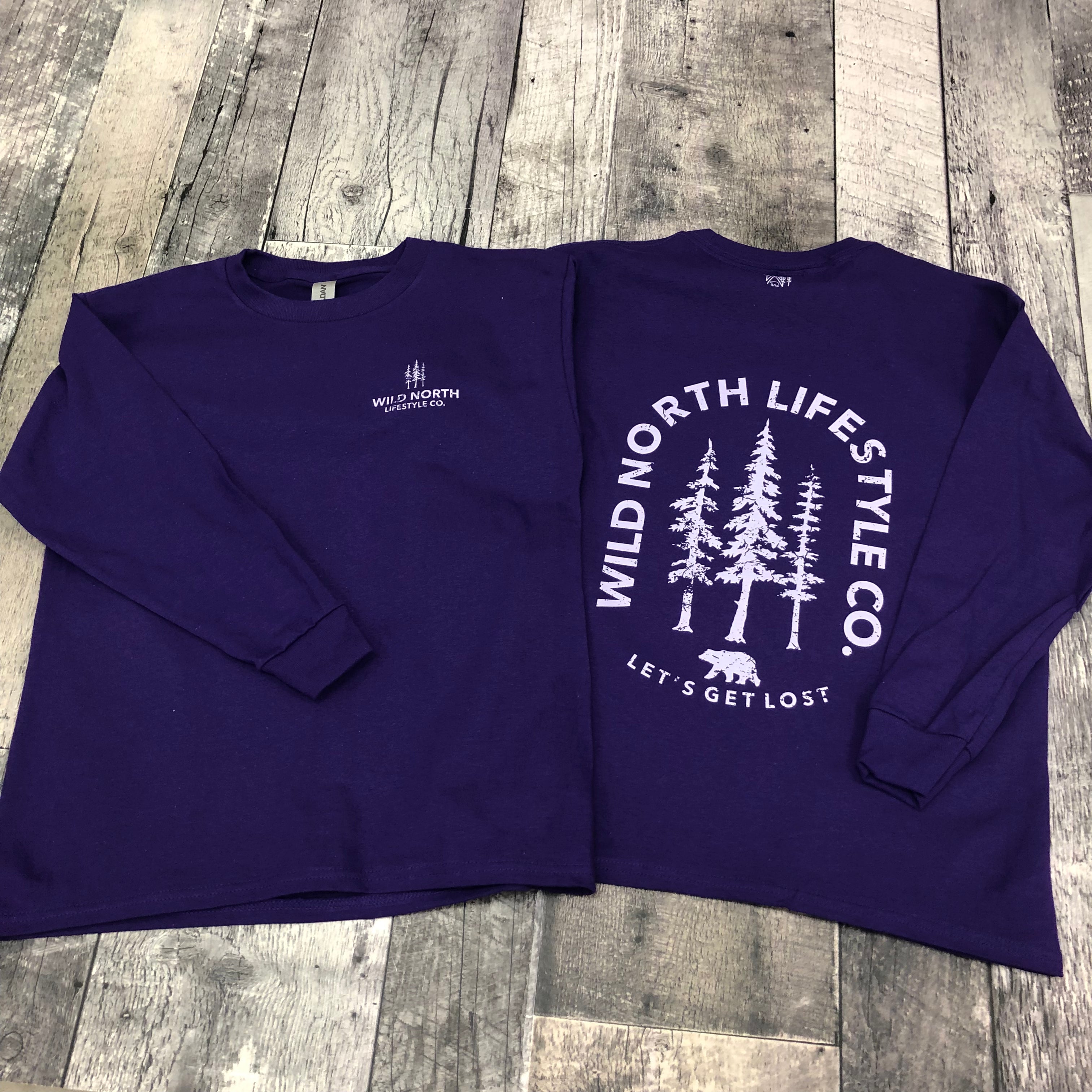 Let's Get Lost - Long Sleeve T YOUTH - Purple