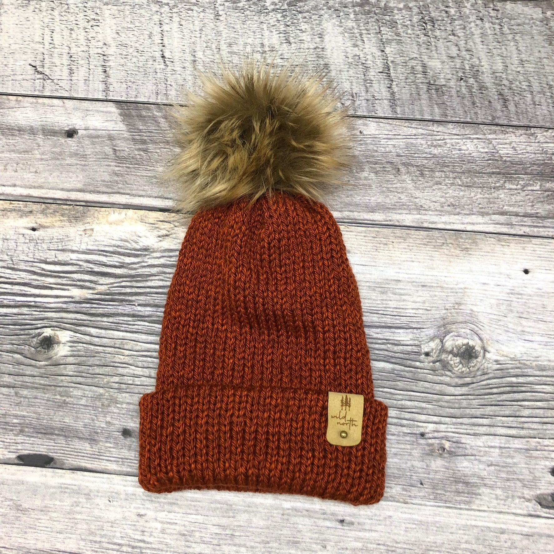 Wild North Big Pom YOUTH Hand Knit Toque