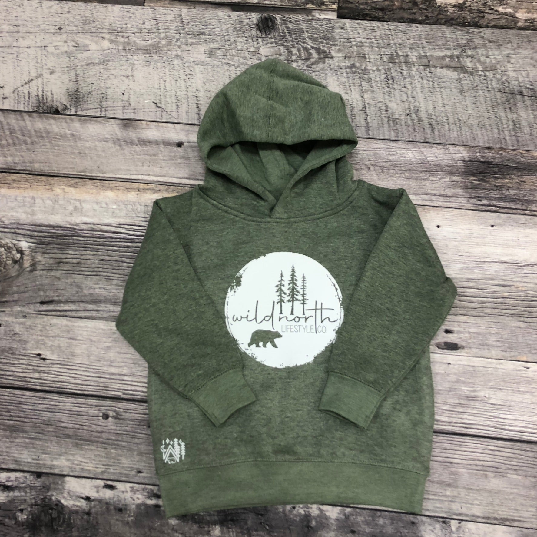 Wild North Toddler Hooded Sweatshirt - Bamboo Blackout