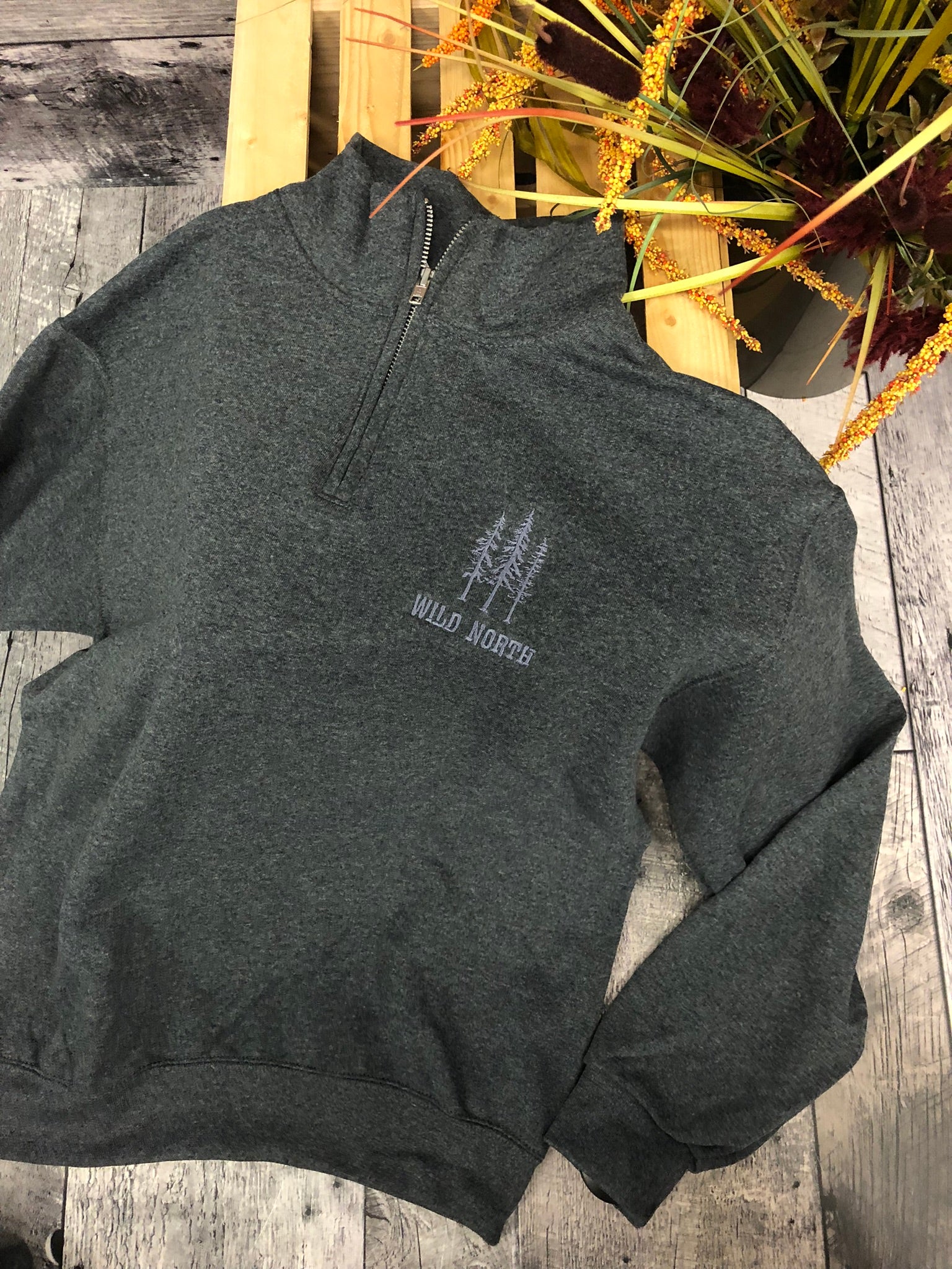 Embroidered 1/4 Zip Pullover