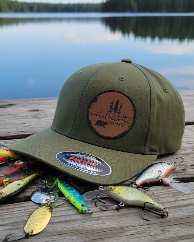 Flexfit Leather Patch Fitted Cap