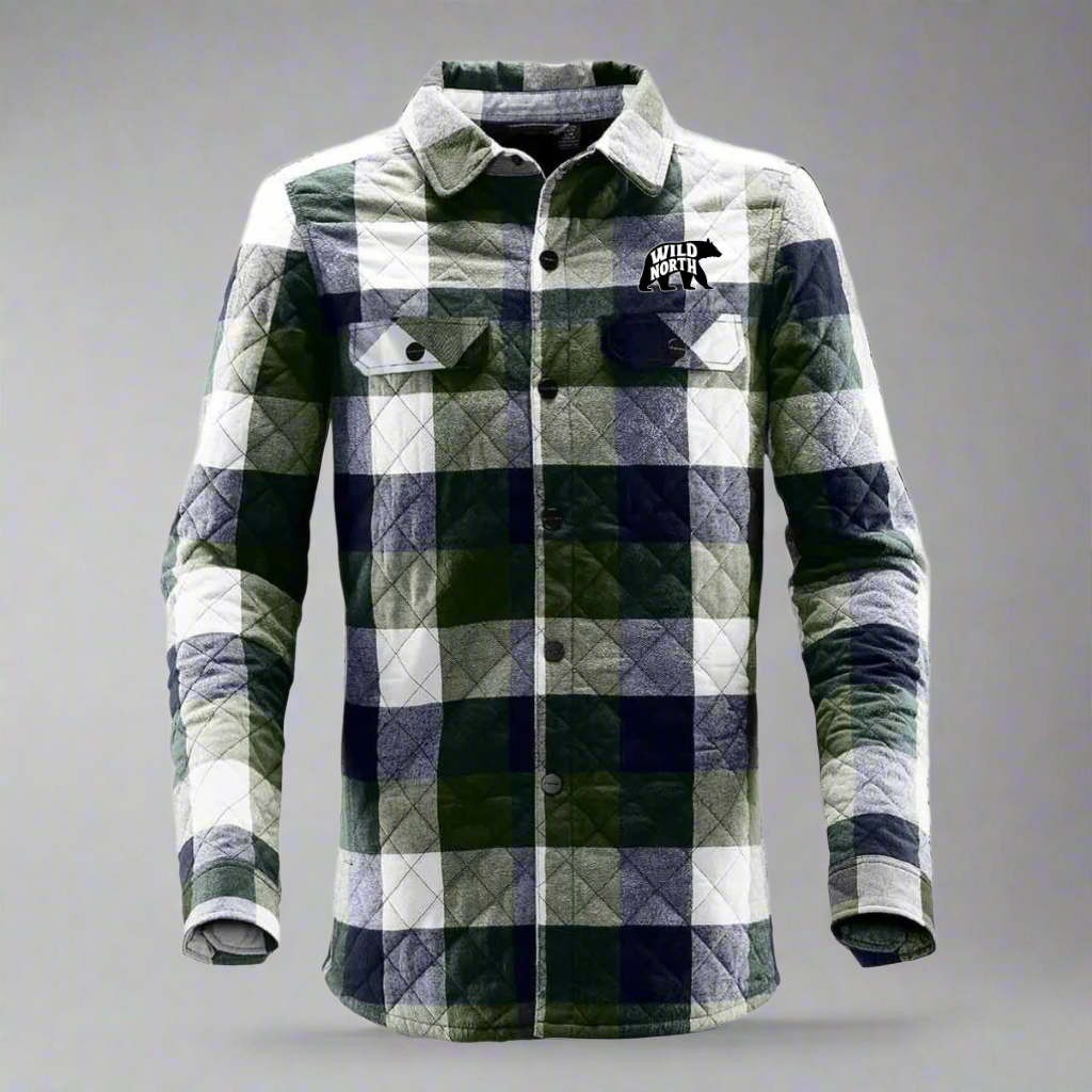 Men's Quilted Plaid Shacket