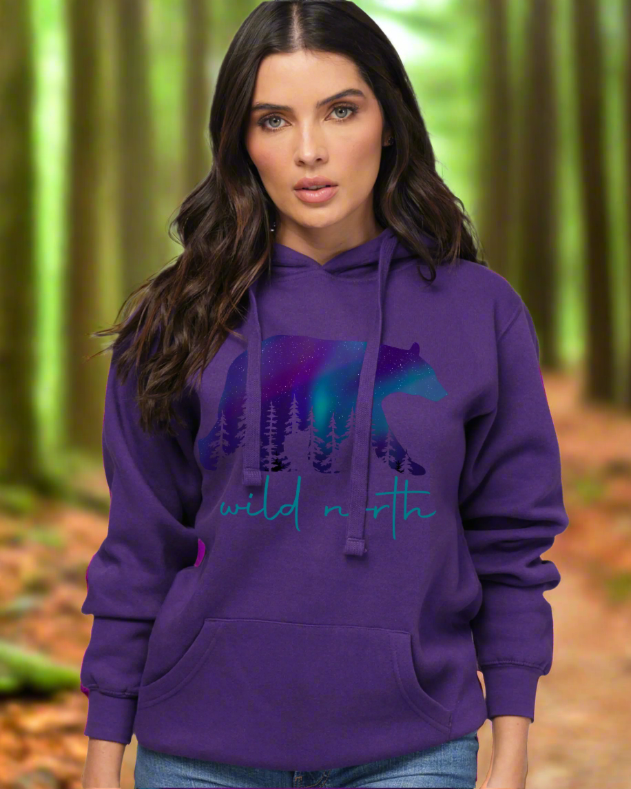 Northern Lights Bear Hoodie