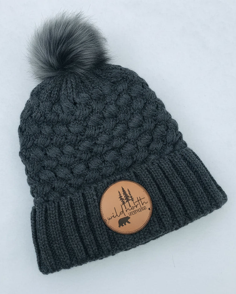 Wild North Bubble Knit Faux Fur Toque
