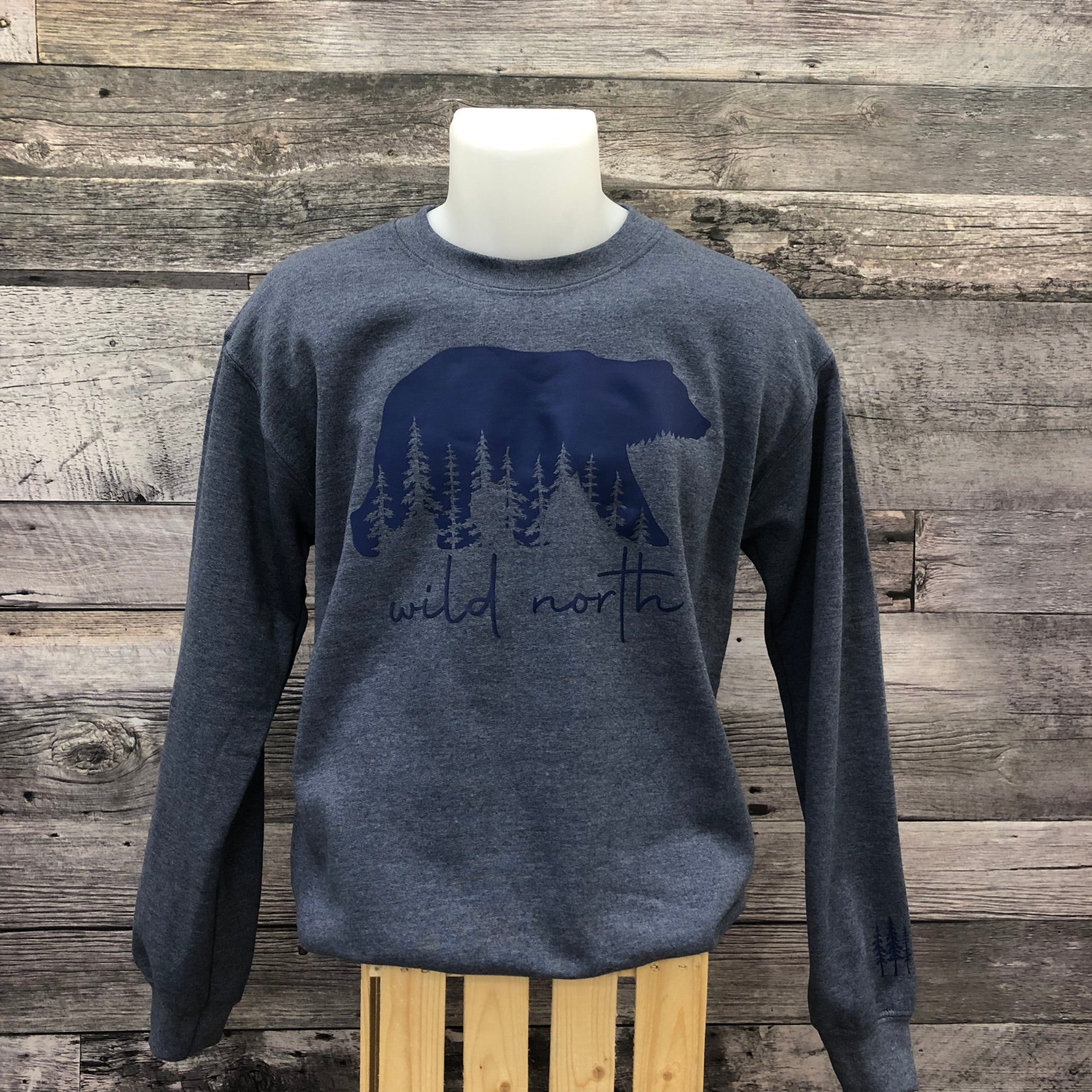Wild North Bear Sweatshirt - Night Sky