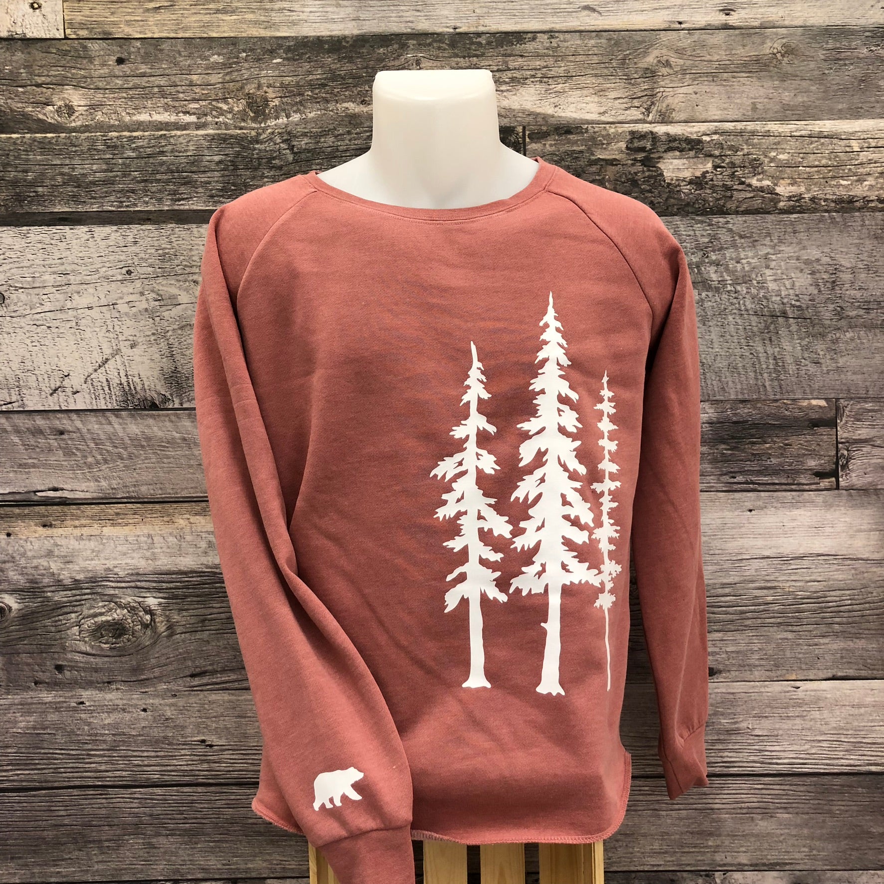 Trio Tree WOMEN'S Relaxed Crewneck - Dusty Rose