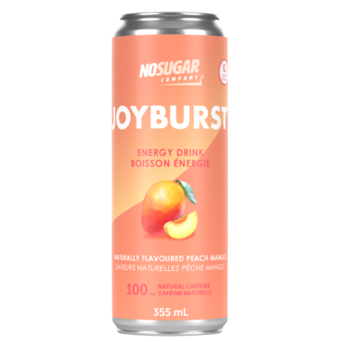 No Sugar Company Joyburst Energy Drink Peach Mango